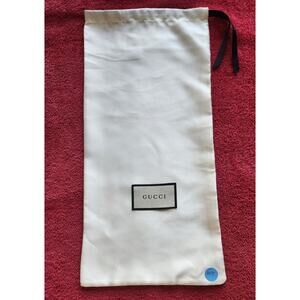 GUCCI Dust Bag Cream Cotton Drawstring Shoe / Handbag Storage 8x17
